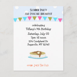 Party- und Pfannkuchenfrühstück Einladung