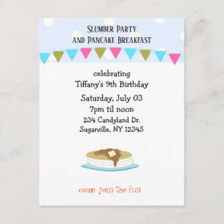Party- und Pfannkuchenfrühstück Einladung