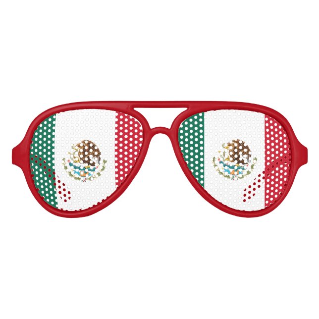 Party unter mexikanischer Flagge | Fun Mexico Sonn Partybrille (Vorderseite)