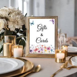 Party-Unterschrift für "Geschenke und Karten" Poster