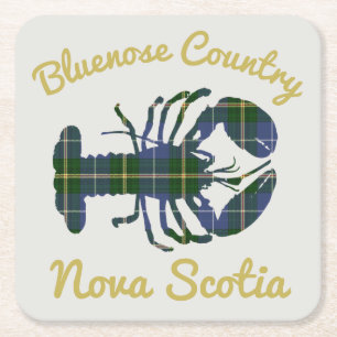 Party-Untersetzer Bluenose Land N.S. Tartan Rechteckiger Pappuntersetzer