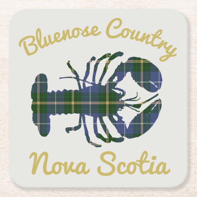 Party-Untersetzer Bluenose Land N.S. Tartan Rechteckiger Pappuntersetzer (Vorderseite)