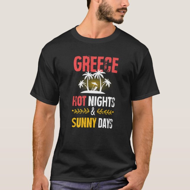 Party-Urlaubsangebot Griechenland Nächte T-Shirt (Vorderseite)