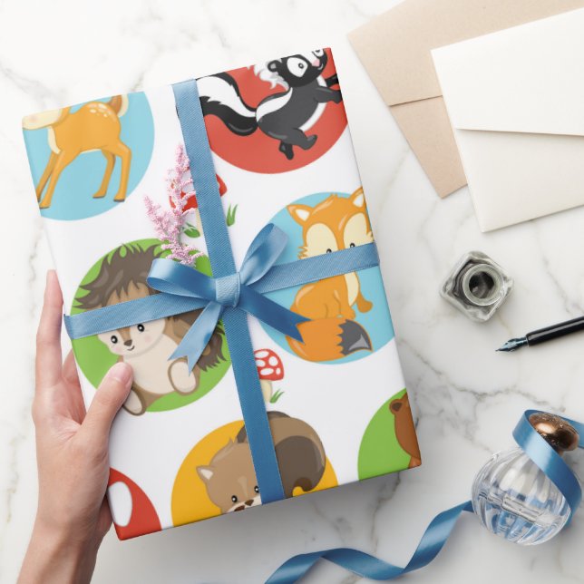 Party-Verpackungspapier für Woodland-Tiere Geschenkpapier (Schenken)