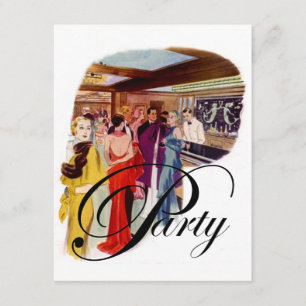 Party Vintag Art Deko Modedesign Einladung