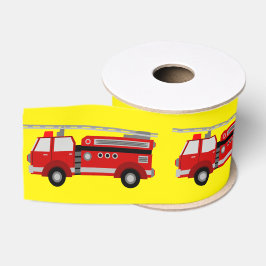 Party von Feuerwehrfahrzeugen Geburtstagsgeschenk  Ripsband