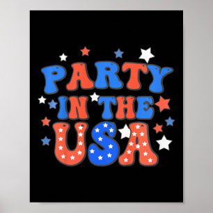 Party von Kindern in den USA am 4. Juli Unabhängig Poster