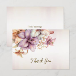 Party Watercolor Boho Rosa Blume Elegant Dankeskarte