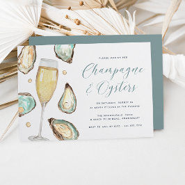 Party "Watercolor Pearl Champagne & Oysters" Einladung