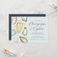 Party "Watercolor Pearl Champagne & Oysters" Einladung (Vorderseite/Rückseite Beispiel)
