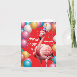 Party wie ein Flamingo - Spaß und Feierlichkeit zu Karte