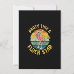 Party wie ein Flock Star, Flamingo für Damen und H Einladung