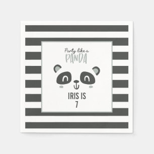 Party wie ein Panda leuchtend bunt Geburtstag Serviette
