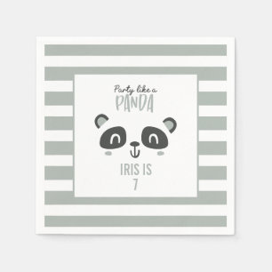 Party wie ein Panda leuchtend bunt Geburtstag Serviette