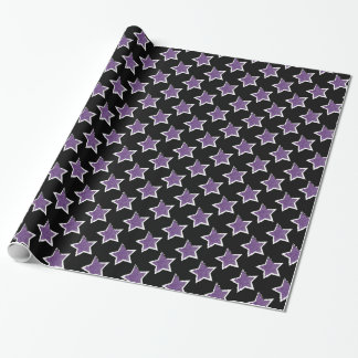 Party wie ein Rockstar - Lila Star Wrapping Paper Geschenkpapier