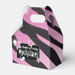 Party wie ein Rockstar - Pink-Gefälligkeitsbox Geschenkschachtel