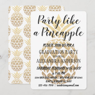 Party wie eine Ananas-Graduierungspartei 2019 Einladung