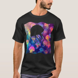 Party wie eine Qualle Silhouette Custom Men's T-Shirt