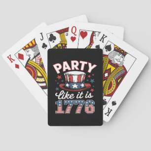 Party wie es ist 1776 4. Juli Amerika unabhängig Spielkarten