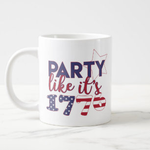 Party wie es ist 1776 - American Flag Typografie Jumbo-Tasse