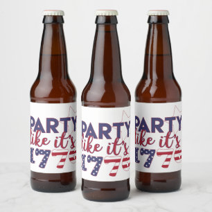 Party wie es ist 1776 - amerikanische bierflaschenetikett