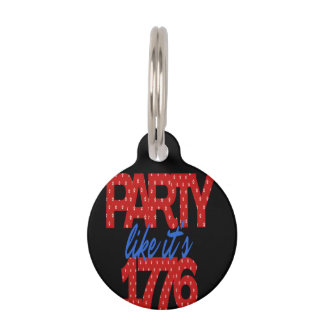 Party, wie es ist 1776 Funny Zitat Haustiermarke
