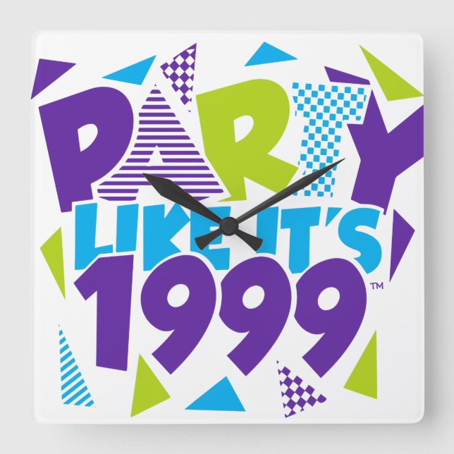 Party wie es ist 1999®™ Uhr - Entwurf 01 (Vorderseite)