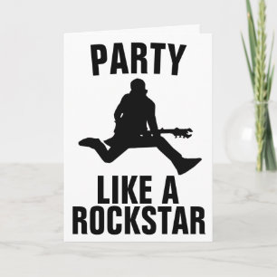 PARTY WIE ROCK STAR GITAR GEBURTSTAGSKARTEN KARTE