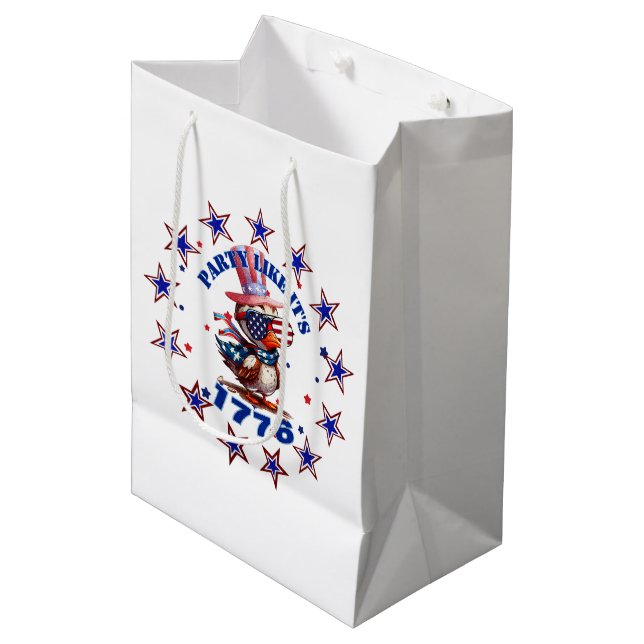 Party Wie sein amerikanischer Adler von 1776 und s Mittlere Geschenktüte (Vorderseite Schrägansicht)