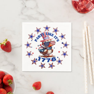 Party Wie sein amerikanischer Adler von 1776 und s Serviette