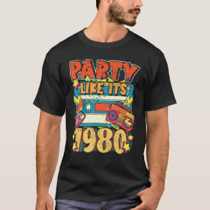 Party wie seine 1980 80er 90er Jahre Kostüm Retro T-Shirt