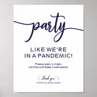 Party wie wir in einem pandemischen, lustigen Zeic