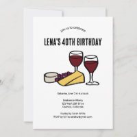 Party Wine & Cheese Degustation Birthday Kraft CUS