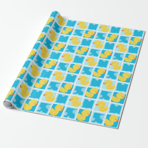 Party Wrapping Paper (blaues Watercolor Rubin Duck Geschenkpapier