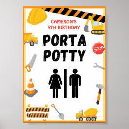 Party-Zeichen, Geburtstag, Kinderdusche Poster