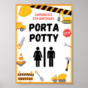 Party-Zeichen, Geburtstag, Kinderdusche Poster