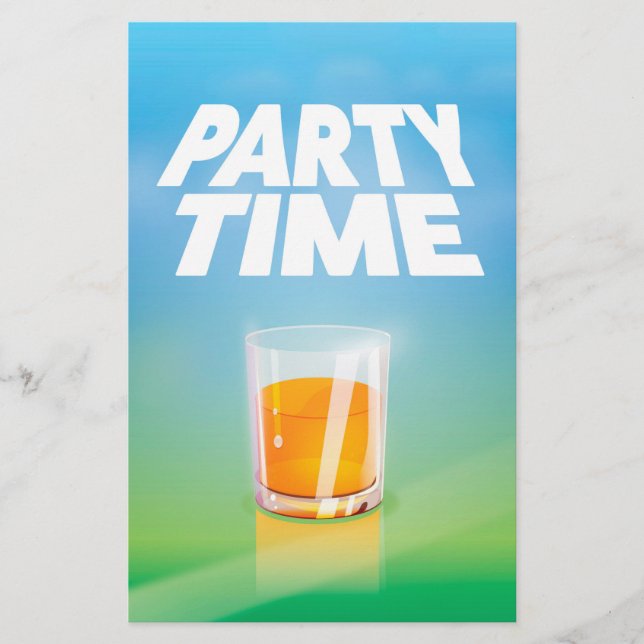Party Zeit Briefpapier (Vorderseite)