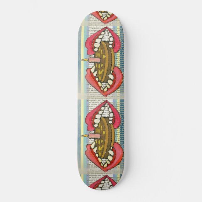 Party Zeit Cakes/Mund & Mädels Wild Cool Künstleri Skateboard (Vorderseite)