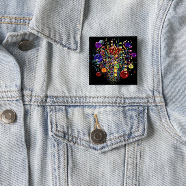 Party-Zeit-Knopf Button (Beispiel)