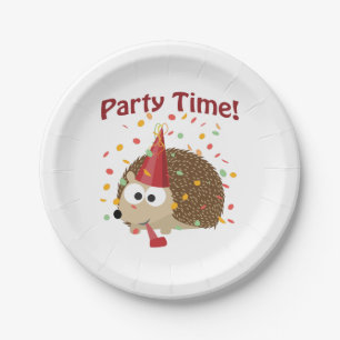 Party Zeit! Konfetti Igel Pappteller