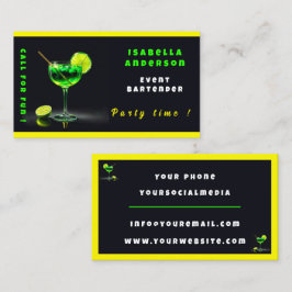 Party Zeit Neon Populäre Personalisierte Beruflich Visitenkarte