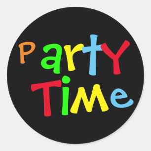 Party-Zeit Runder Aufkleber