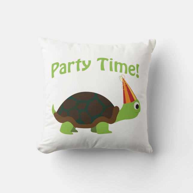 Party Zeit! Schildkröte Kissen (Vorderseite)