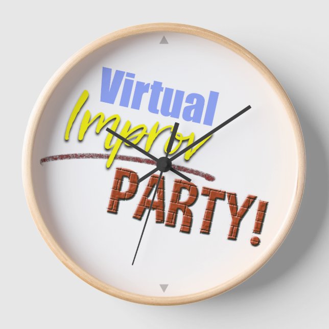 Party-Zeit-Uhr, 10" Rundholzrahmen Uhr (Vorderseite)