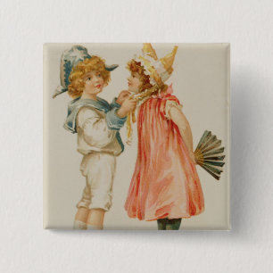 Party-Zeit, Weihnachtspostkarte Button