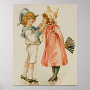 Party-Zeit, Weihnachtspostkarte Poster