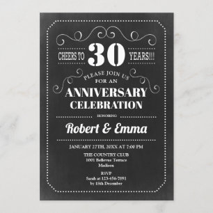Party zum 30. Hochzeitstag - Halbpension Einladung