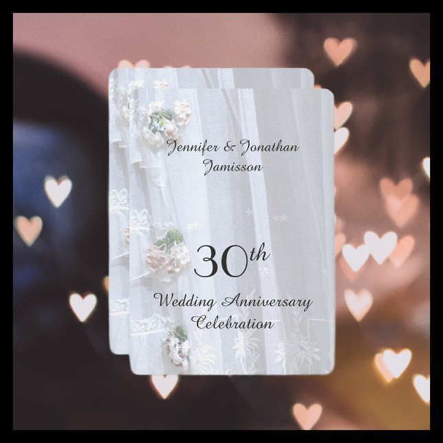 Party zum 30. Hochzeitstag, Vintage Spitze Einladung (Von Creator hochgeladen)