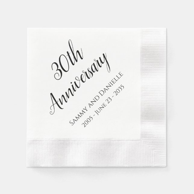 Party zum 30. Jubiläum Personalisiert Napkins Serviette (Vorderseite)
