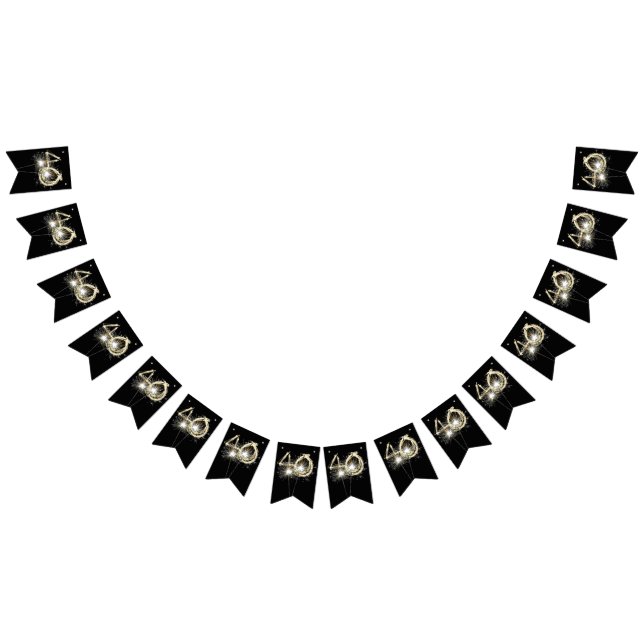 Party zum 40. Geburtstag oder Jahrestag Wimpelkette (Alle)